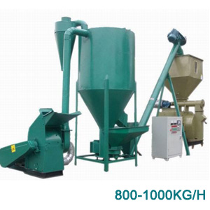 800-1000kg/h small animal feed line